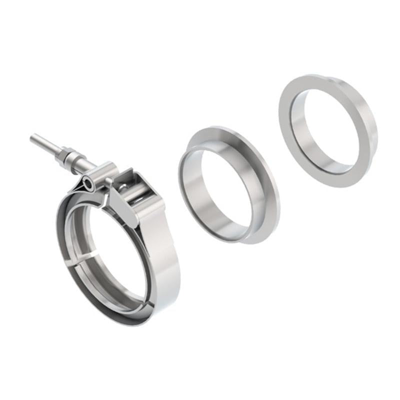Borla Universal 2.5in Stainless Steel 3pc V-Band Clamp w/ Male and Female Flanges-SR1 Performance