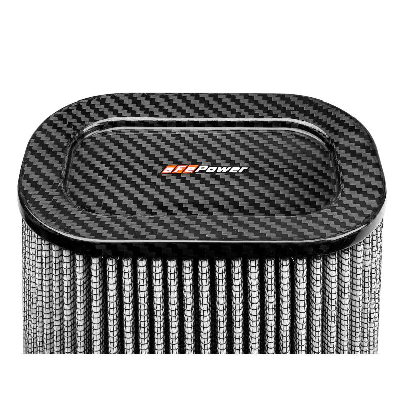 aFe MagnumFLOW Pro Dry S Air Filter (7.5x5.5in) F x (9x7in) B x (5.75x3.75in) T (Carbon) x 10in H-SR1 Performance