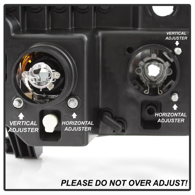 Spyder 08-13 Toyota Sequoia Projector Headlights - Light Bar DRL - Black PRO-YD-TTU07V2-LB-BK-SR1 Performance