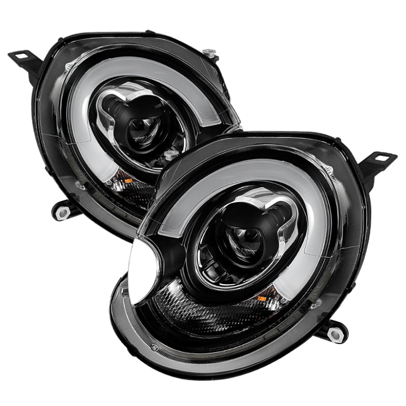 Spyder Mini Cooper 2007-2012 Projector Headlights Halogen Model Only - DRL Black PRO-YD-MC07-DRL-BK-SR1 Performance