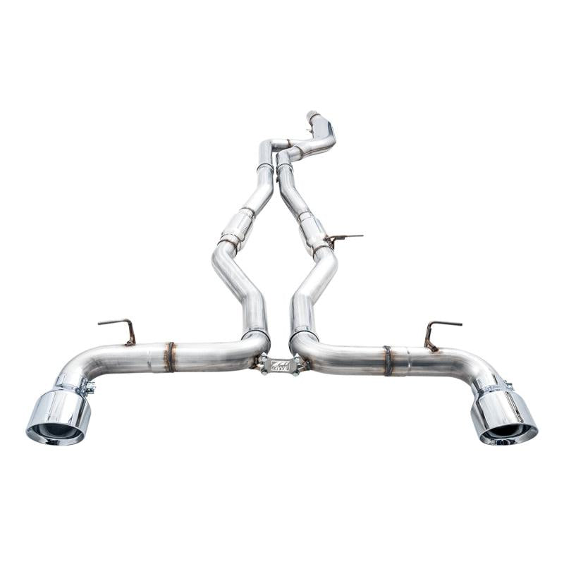 AWE Tuning 2020 Toyota Supra A90 Track Edition Exhaust - 5in Chrome Silver Tips-SR1 Performance