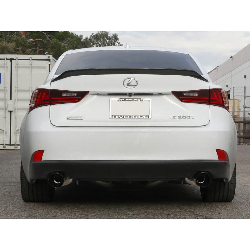 aFe POWER Takeda 16-17 Lexus IS200t L4-2.0L (t) 2.5in-3in 304 SS CB Exhaust w/ Black Tips-SR1 Performance