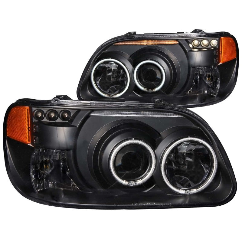 ANZO 1995-2001 Ford Explorer Projector Headlights w/ Halo Black 1 pc-SR1 Performance