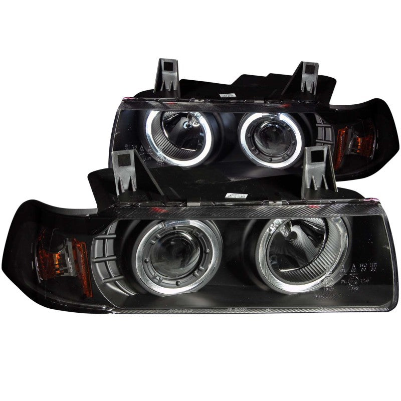 ANZO 1992-1998 BMW 3 Series E36 Projector Headlights w/ Halo Black G2 1 pc-SR1 Performance