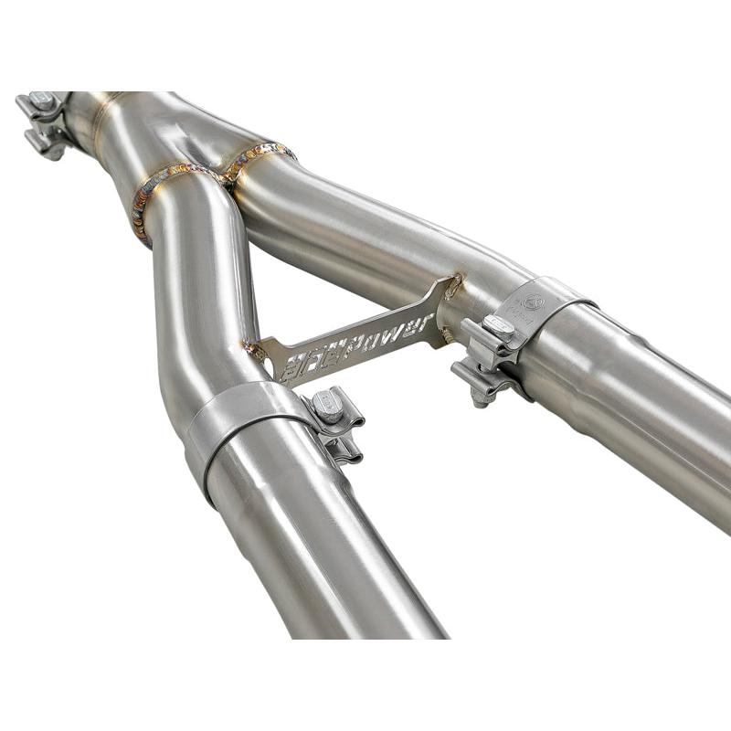 aFe Takeda 2.5in to 3in 304 SS Y-Pipe Exhaust System 16-18 Infiniti Q50/Q60 V6-3.0L (tt)-SR1 Performance