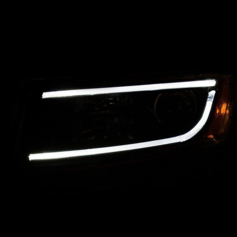 ANZO 2014-2015 Jeep Grand Cherokee Projector Headlights w/ Plank Style Design Black-SR1 Performance