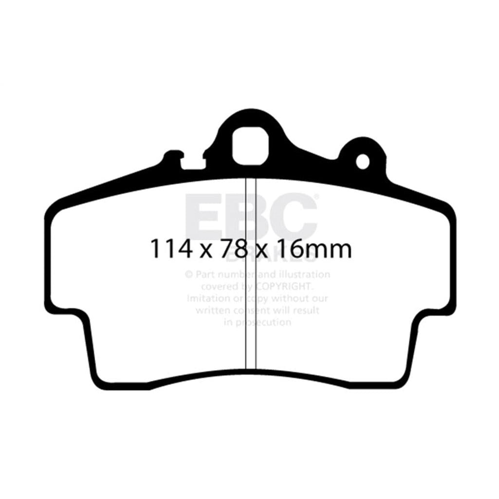 EBC Bluestuff NDX Full Race Brake Pads for Porsche Boxster and Cayman (Part Number DP51207NDX)