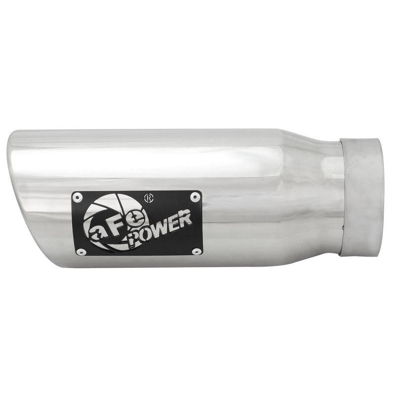 aFe MACHForce-XP 304 Stainless Steel Polished Exhaust Tip 3.5in x 4.5in Out x 12in L Clamp-On-SR1 Performance