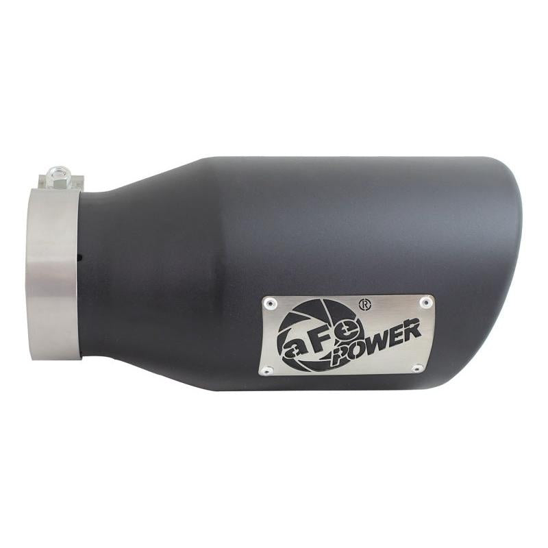 aFe Diesel Exhaust Tip Bolt On Black 4in Inlex x 6in Outlet x 12in-SR1 Performance