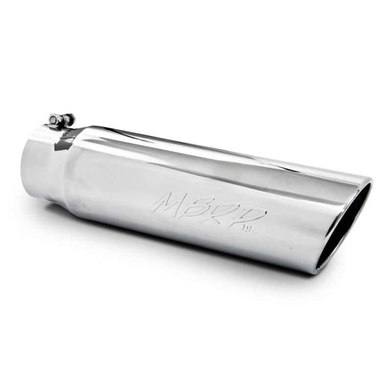 MBRP Universal 5in OD Angled Rolled End 4in Inlet 18in Lgth T304 Exhaust Tip-SR1 Performance