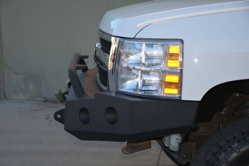 DV8 Offroad Silverado 1500 Front Bumper - Black Powder Coated for 2007-2013 Chevrolet Silverado 1500