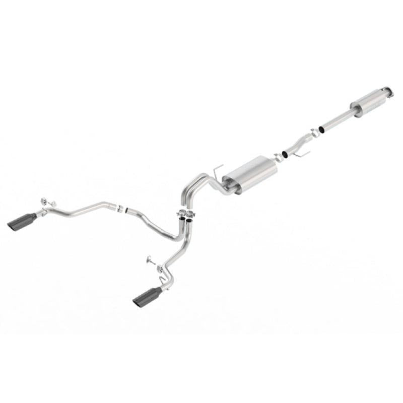 Borla 15-17 Ford F-150 2.7L/ 3.5L EcoBoost/ 5.0L V8 Rear Exit S-Type Catback Exhaust Black Chrome-SR1 Performance