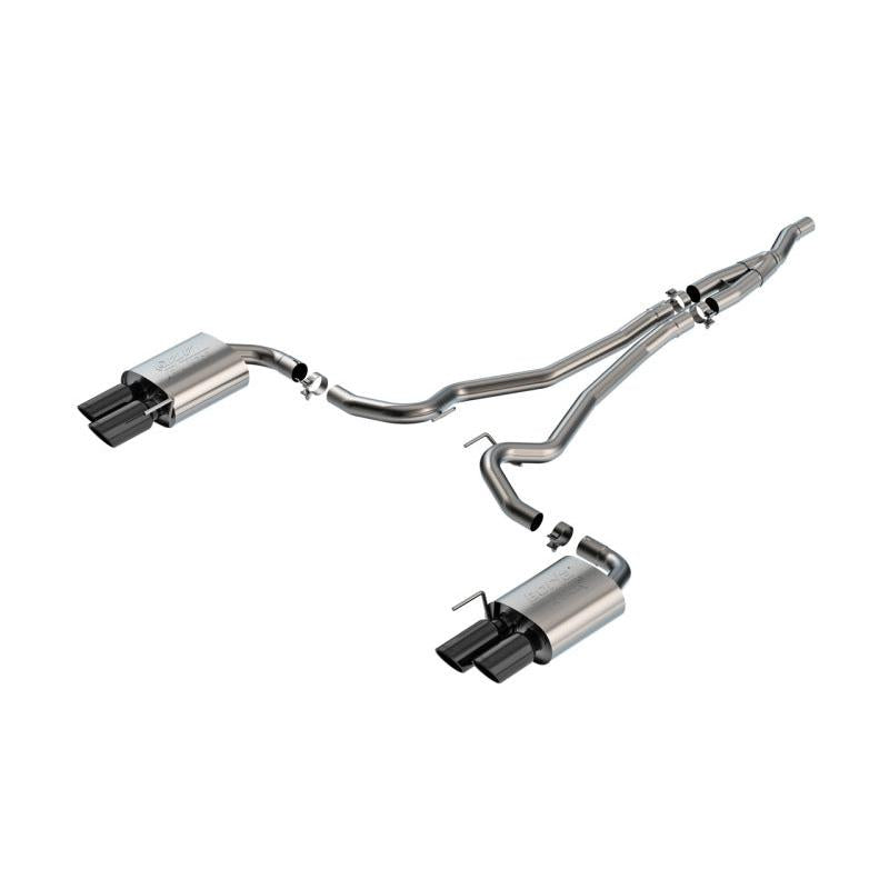 Borla 2024 Ford Mustang Ecoboost 2.3L ATAK Catback Exhaust Black Chrome w/ Quad Tip - Non-Active-SR1 Performance