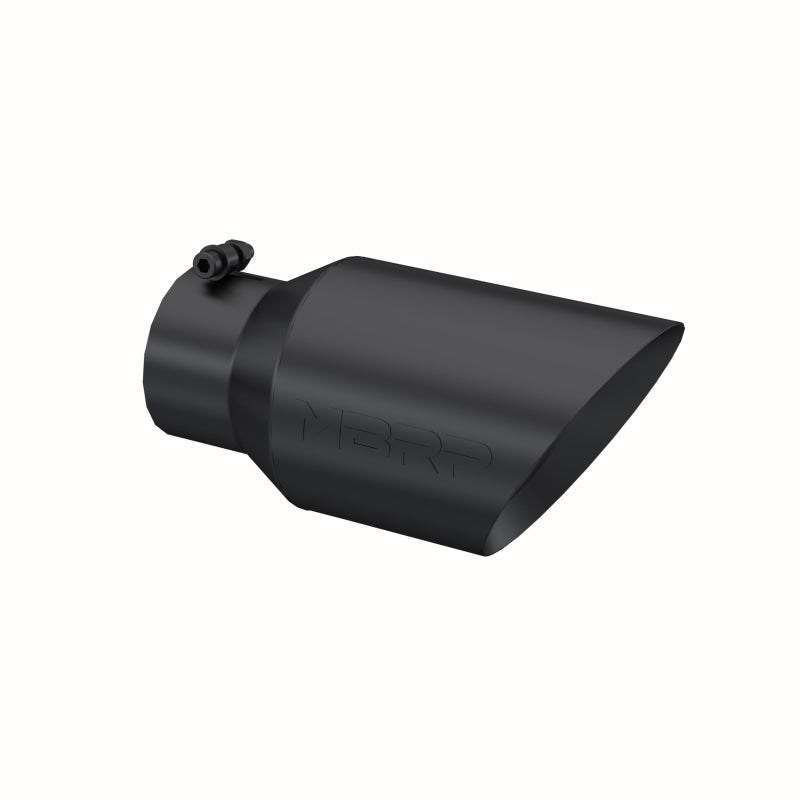 MBRP Universal Tip 6 O.D. Dual Wall Angled 4 inlet 12 length - Black Finish-SR1 Performance