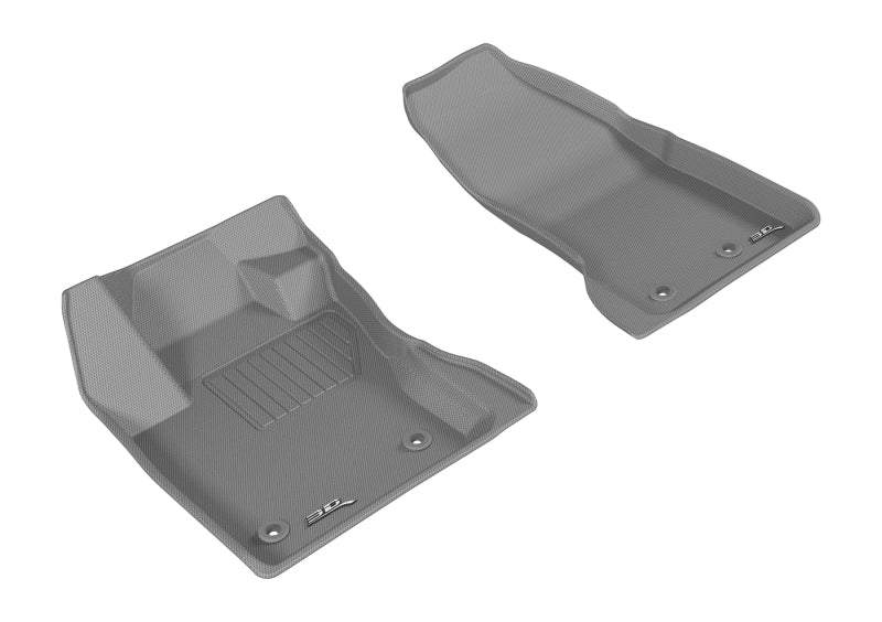 3D MAXpider 2015-2020 Jeep Renegade Kagu 1st Row Floormat - Gray-SR1 Performance