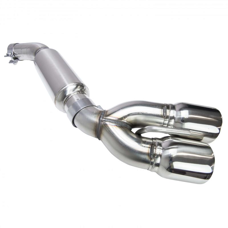 Kooks 2016 + Chevrolet Camaro SS 3in Axle Back Exhaust System w/ Mufflers and Polished Quad Tips-SR1 Performance