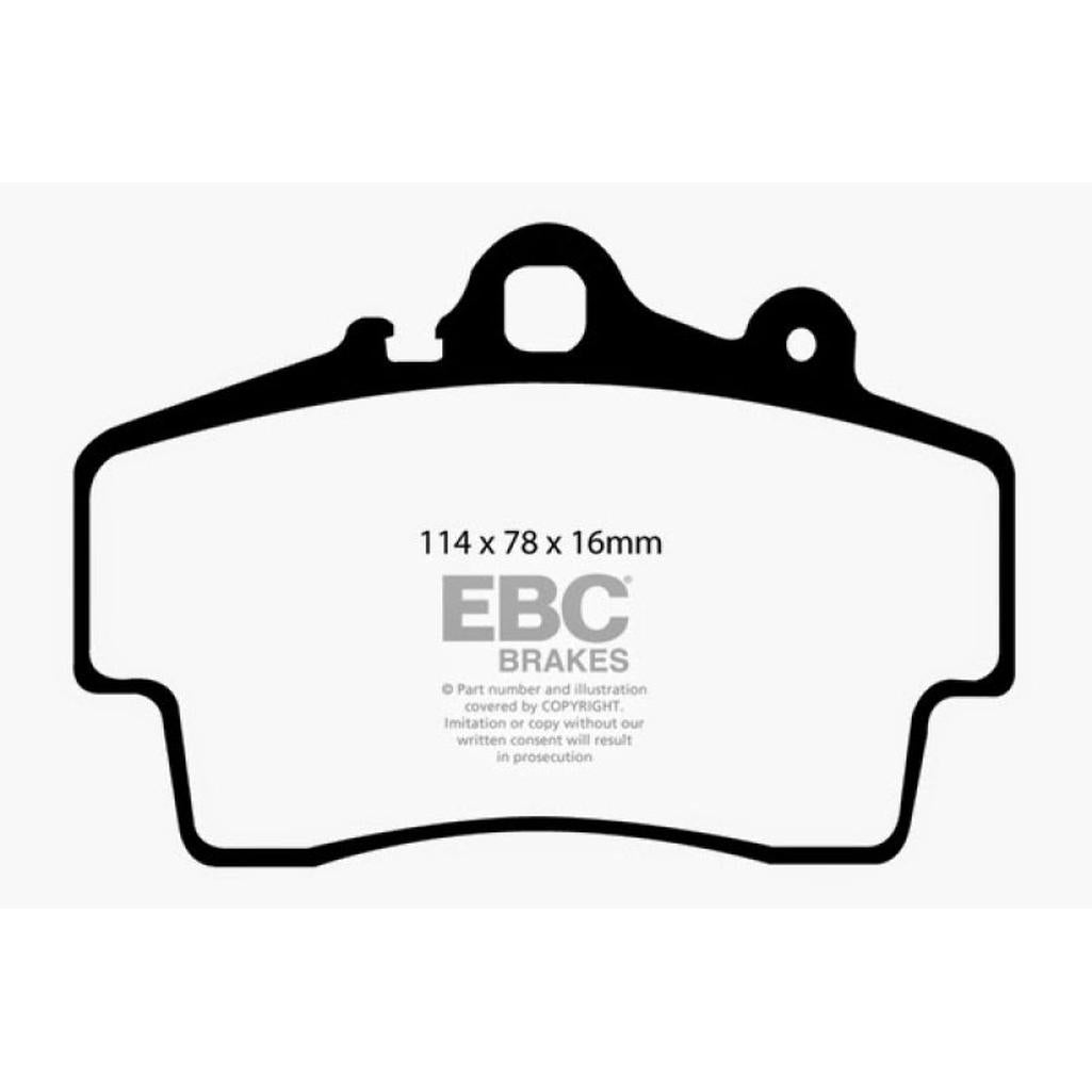 EBC Bluestuff NDX Full Race Brake Pads for Porsche Boxster and Cayman (Part Number DP51207NDX)