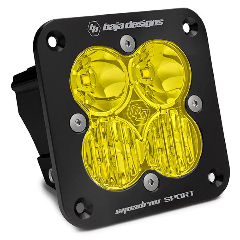 Baja Designs Squadron Sport Driving/Combo Pattern Flush Mount Black LED Light Pod - Amber-SR1 Performance