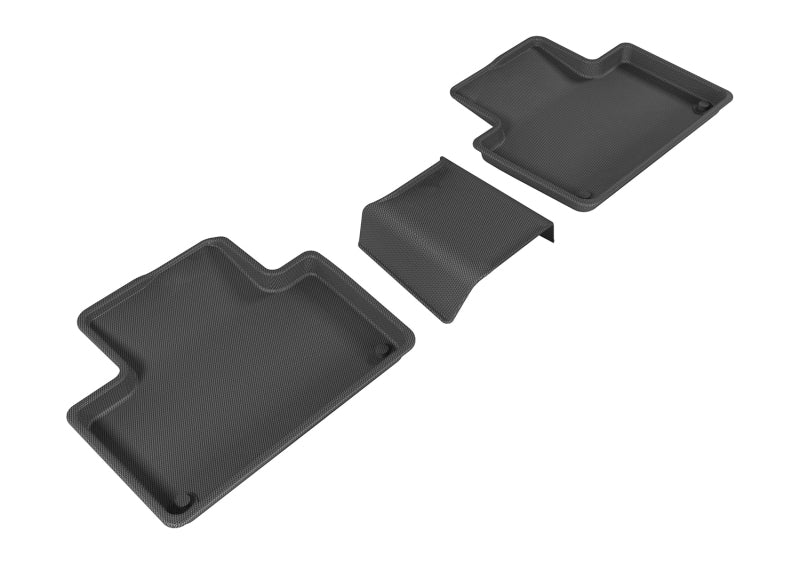 3D MAXpider 2015-2019 Volvo XC90 Kagu 2nd Row Floormats - Black-SR1 Performance