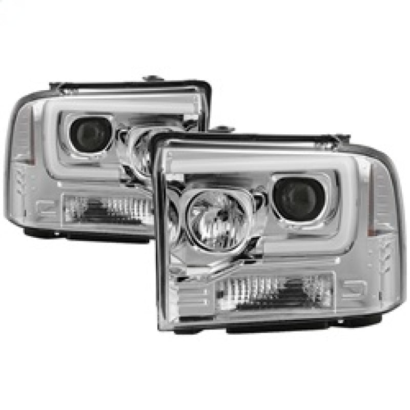 Spyder 05-07 Ford F250/350/450 SD Ver 2 Proj Headlights - Light Bar DRL - Black PRO-YD-FS05V2-LB-C-SR1 Performance