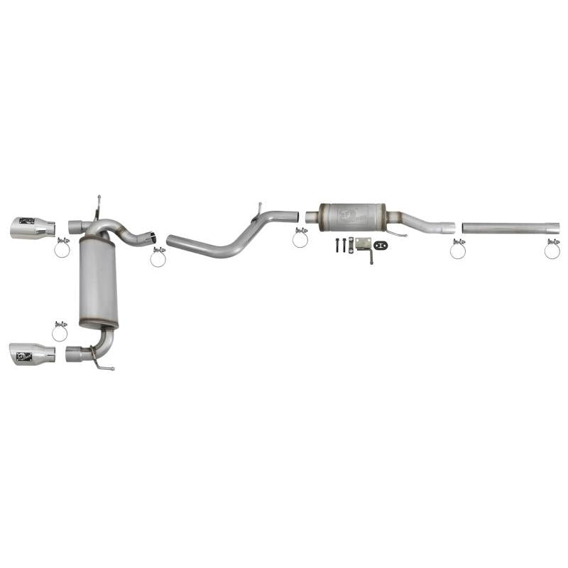 aFe Rebel Series 2.5in 409 SS Cat-Back Exhaust w/ Polished Tips 07+ Jeep Wrangler (JK) V6 3.6L/3.8L-SR1 Performance