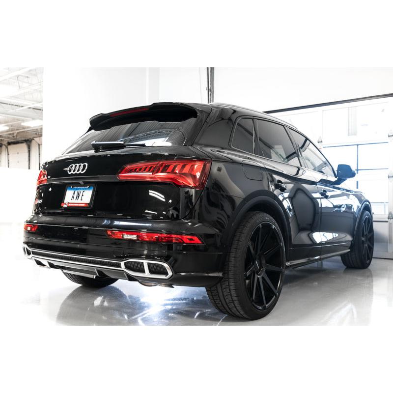 AWE Tuning Audi B9 SQ5 Non-Resonated Touring Edition Cat-Back Exhaust - No Tips (Turn Downs)-SR1 Performance