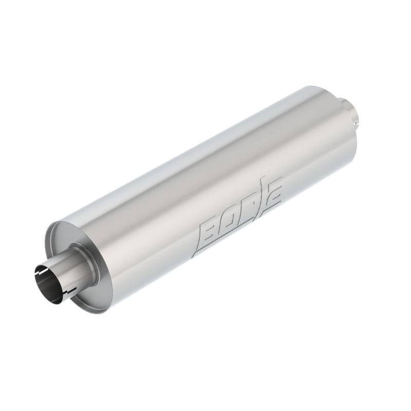 Borla Heavy Duty (Truck) 2.75in Center-Center 24in x 6.75in Round (Notched) Specialty Muffler-SR1 Performance