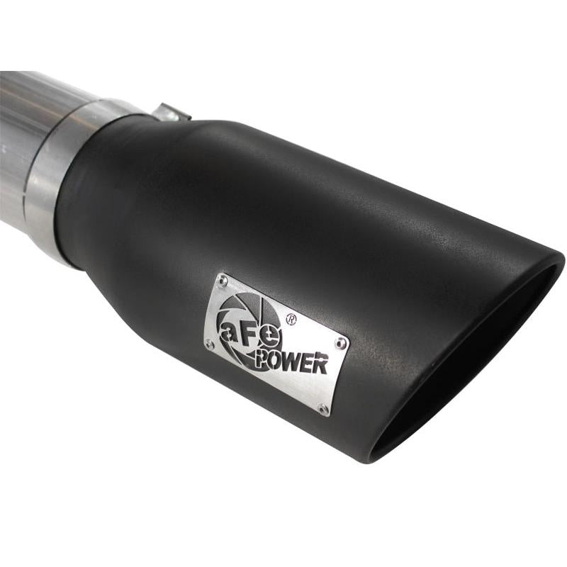 aFe MACHForce XP Exhaust 5in DPF-Back SS 11-13 GM Diesel Trucks V8-6.6L (td) (LML) (Blk Tip)-SR1 Performance