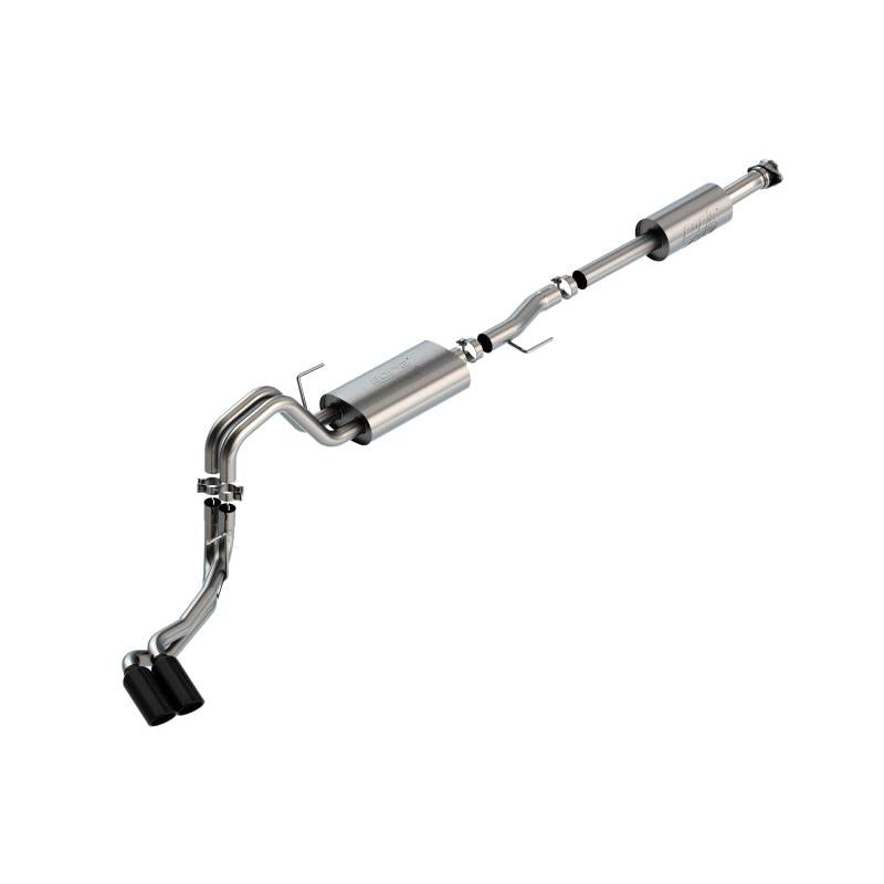 Borla F-150 2021 3.3L CC SB EC STB XL/XLT/Lariat/KR/Plnm/LTD 3/2.25 DSE Cat-Back ATAK Black CHR Tips-SR1 Performance