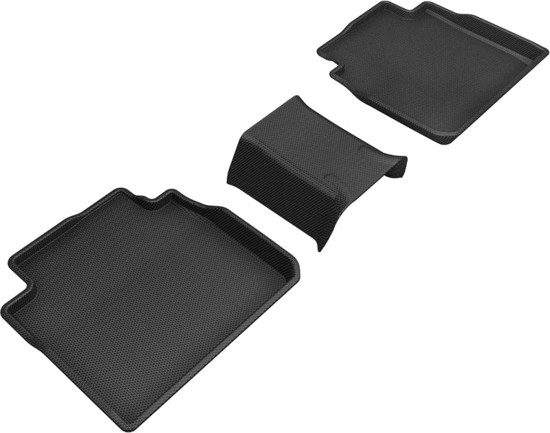 3D MAXpider 2019-2020 Toyota/Lexus Avalon/Es Kagu 2nd Row Floormats - Black-SR1 Performance