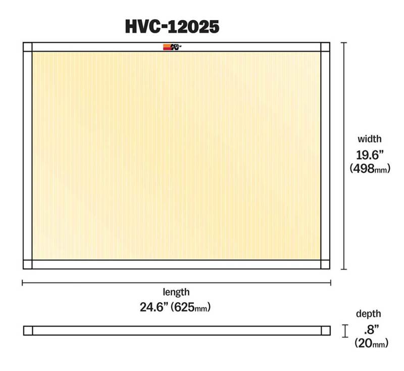 K&N HVAC Filter - 20 x 25 x 1-SR1 Performance