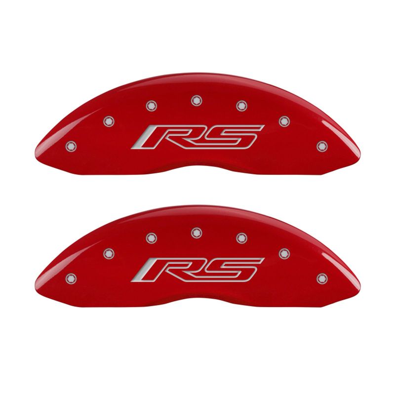 MGP 4 Caliper Covers Engraved Front & Rear Gen 5/RS Red finish silver-SR1 Performance