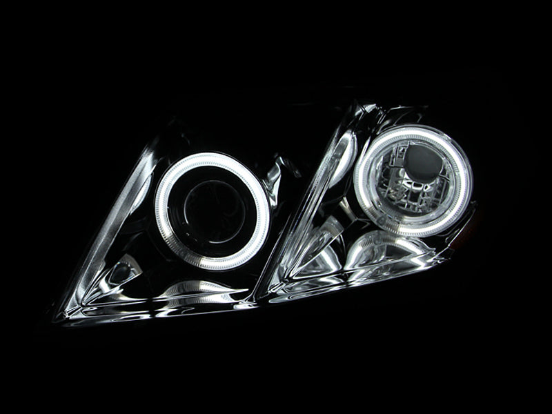 ANZO 2007-2009 Toyota Camry Projector Headlights w/ Halo Chrome-SR1 Performance