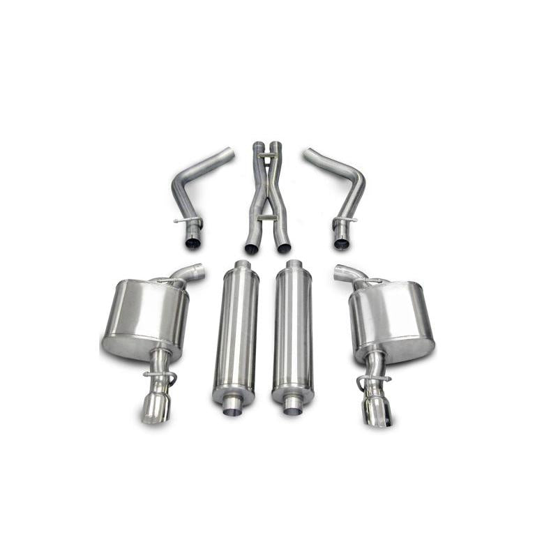 Corsa 2005-2010 Dodge Charger No Towing Hitch R/T 5.7L V8 Polished Xtreme Cat-Back Exhaust-SR1 Performance
