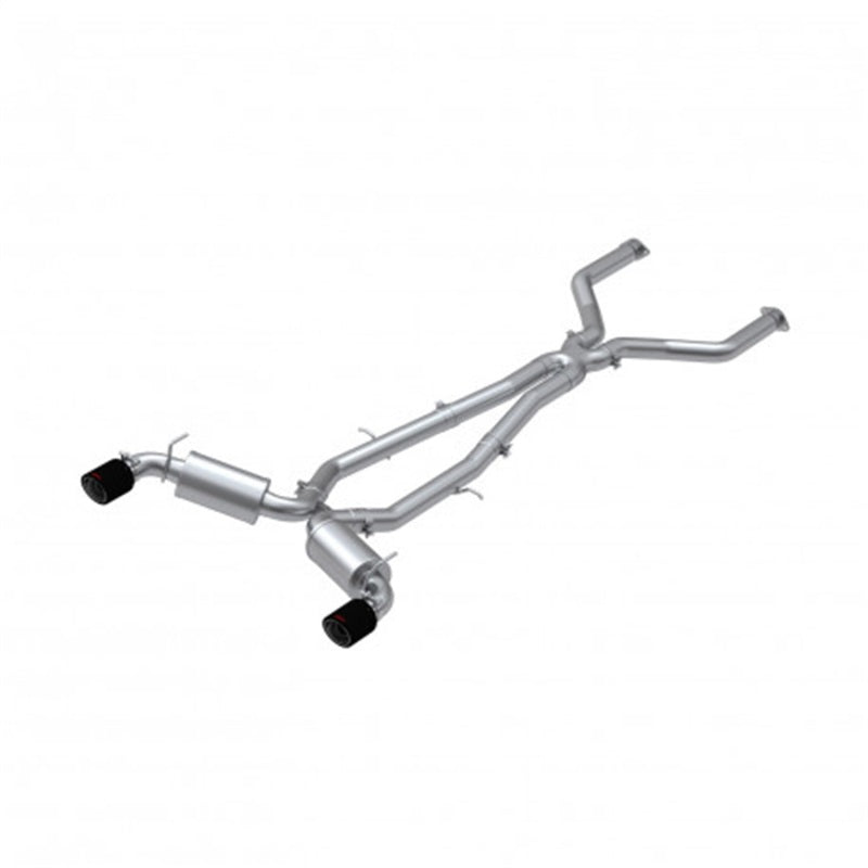 MBRP 17-19 Infiniti Q60 3.0L RWD/AWD Cat Back Dual Rear w/ Carbon Fiber Tips-SR1 Performance