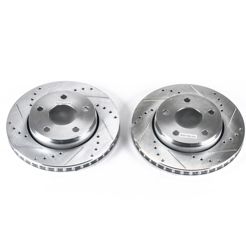 Power Stop 07-17 Jeep Wrangler Front Evolution Drilled & Slotted Rotors - Pair-SR1 Performance