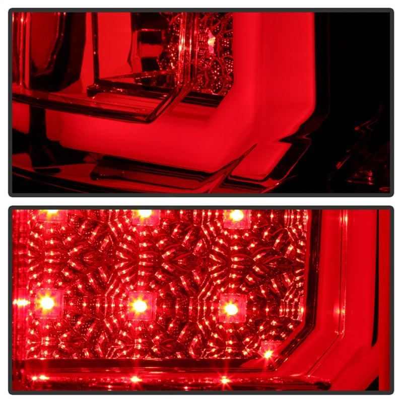 Spyder 07-13 Toyota Tundra V2 Light Bar LED Tail Lights - Red Clear ALT-YD-TTU07V2-LB-RC-SR1 Performance