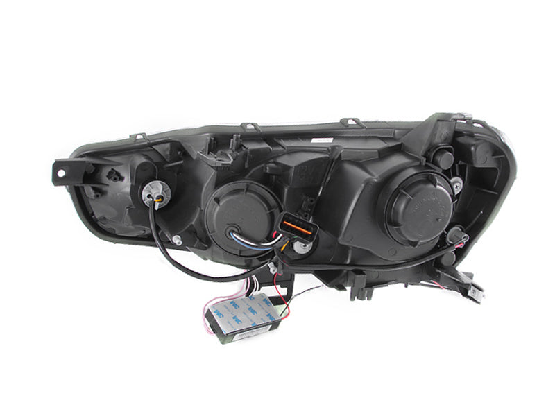 ANZO 2008-2015 Mitsubishi Lancer Projector Headlights w/ Halo Black (CCFL)-SR1 Performance