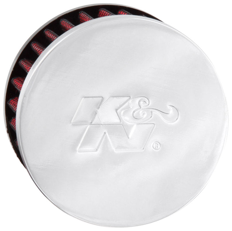 K&N .5in Flange ID x 3in OD x 3.25in H Rubber Base Crankcase Vent Filter-SR1 Performance