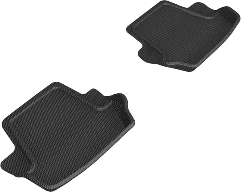 3D MAXpider 20-24 Porsche 911 Carrera/Convertible/S/4/4S (992) Kagu 2nd Row Floormat - Black-SR1 Performance