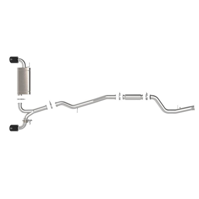 aFe POWER Takeda 2021 Toyota Supra 2.0L (t) 2.5in-3in 304 SS CB Exhaust w/ Black Tips-SR1 Performance