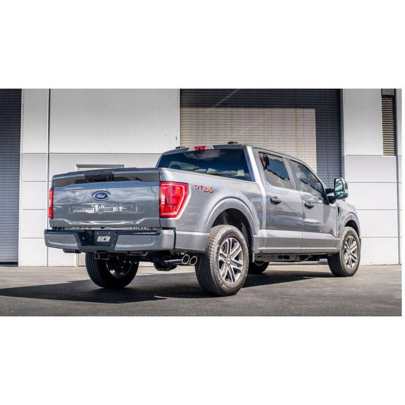 Borla F-150 2021 3.3L CC SB EC STB XL/XLT/Lariat/KR/Plnm/LTD 3/2.25 DSE Cat-Back ATAK Chrome Tips-SR1 Performance