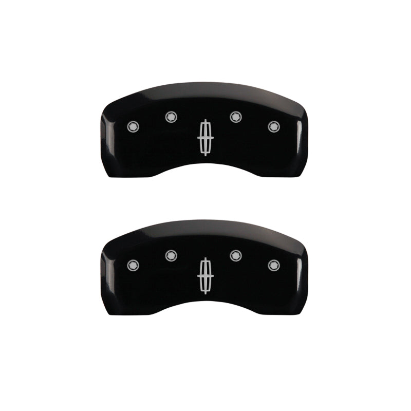 MGP 36008SLC1BK Black Aluminum Caliper Covers for Lincoln - Set of 4 with Engraved Logos