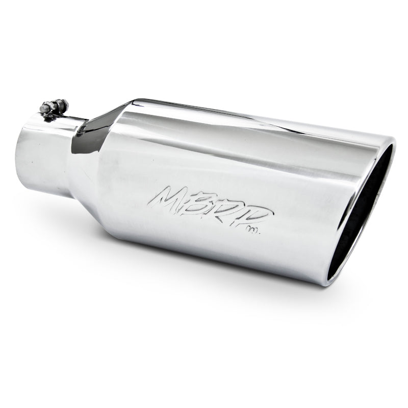MBRP Universal Tip 7inch O.D. Rolled End 4inch inlet 18inch length - T304 (SINGLE TIP)-SR1 Performance
