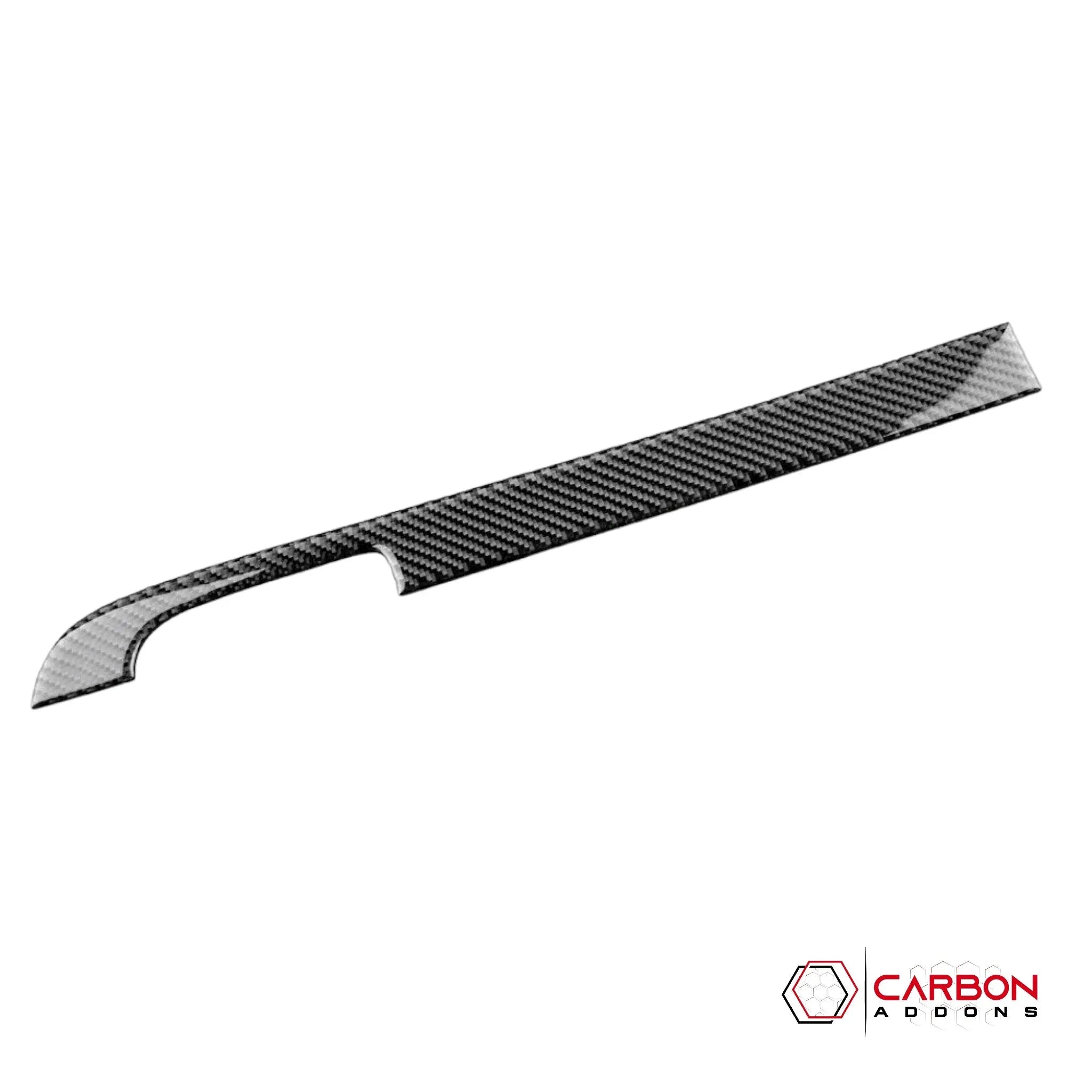 3pcs Carbon Fiber Glove Box Handle Full Strip Kit Overlay for Dodge Challenger 2015-2023 - carbonaddons Carbon Fiber Parts, Accessories, Upgrades, Mods