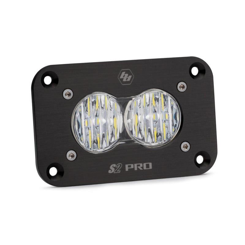 Baja Designs S2 Sport Flush Mount Wide Cornering Pattern LED Work Light - Clear Lens-SR1 Performance