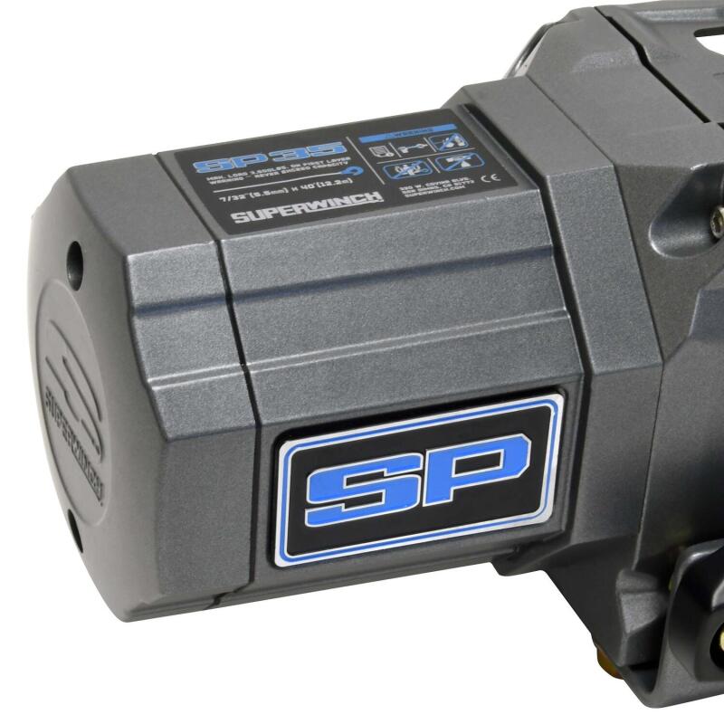 Superwinch 3500 LBS 12V DC 7/32in x 40ft Steel Rope Roller Fairlead SP 35 Winch-SR1 Performance