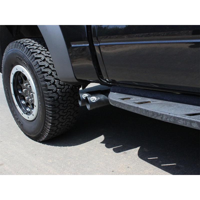 aFe Rebel Series Exhaust SS Front Side Exit CB w/ Black Tips 10-14 Ford F150 Ecoboost V8 6.2L-SR1 Performance