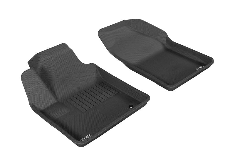3D MAXpider 2007-2010 Chrysler Sebring Sedan Kagu 1st Row Floormat - Black-SR1 Performance