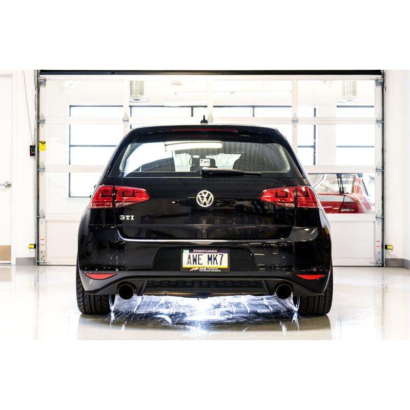 AWE Tuning VW MK7 GTI Touring Edition Exhaust - Diamond Black Tips-SR1 Performance
